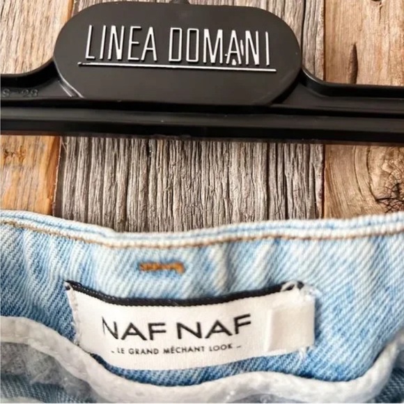 EUC- NAF NAF Super high waist Heavy Straight leg mom Jeans - Picture 3 of 7